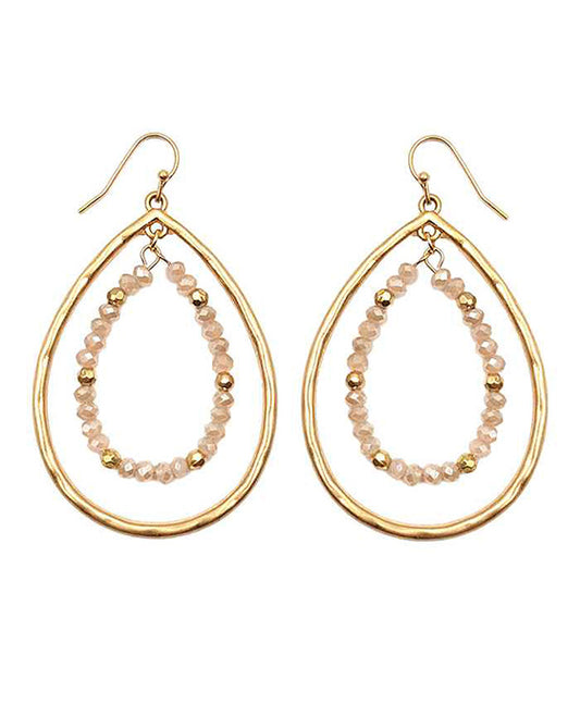 Teardrop Casting & Crystal Earring