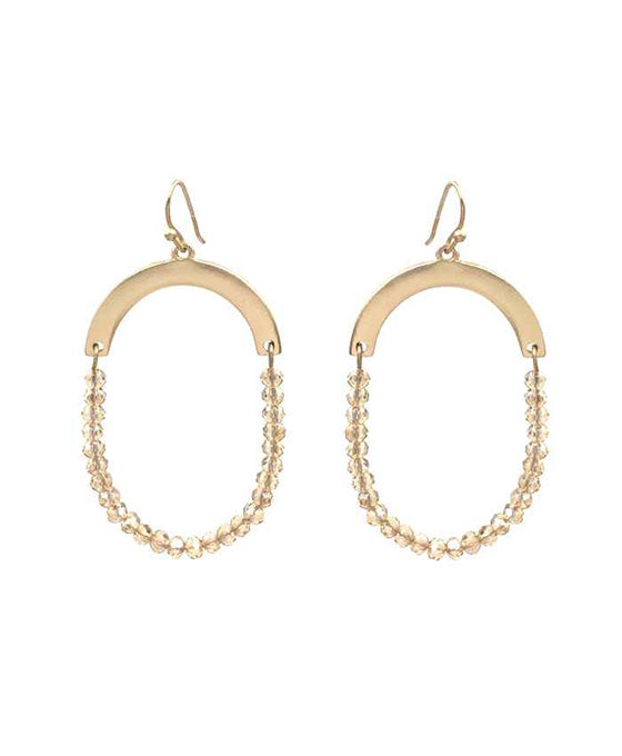 Glass U-Shape Earring