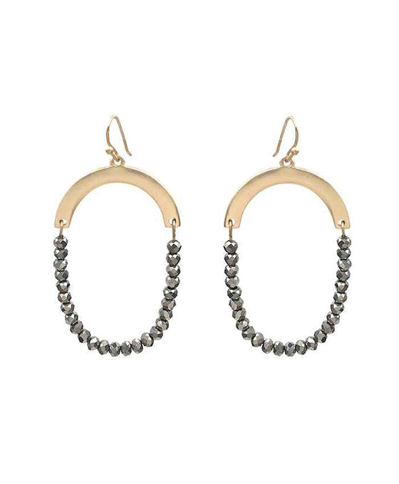 Glass U-Shape Earring