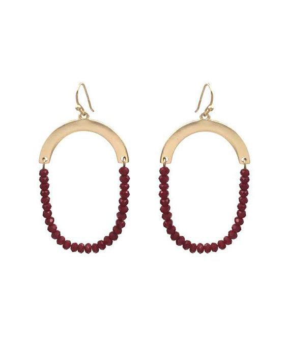Glass U-Shape Earring