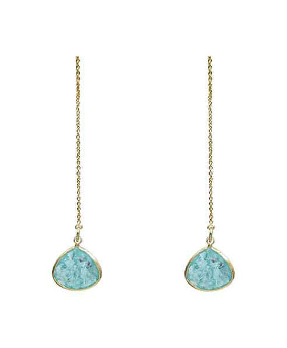 Clear Glass Stone Bar Earring