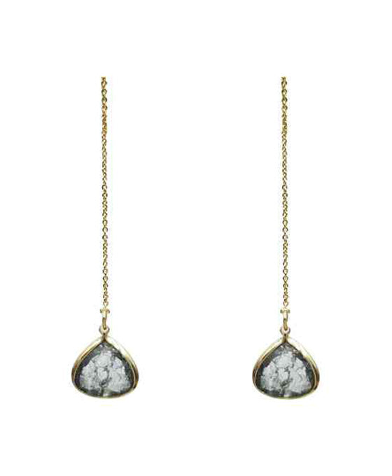 Clear Glass Stone Bar Earring
