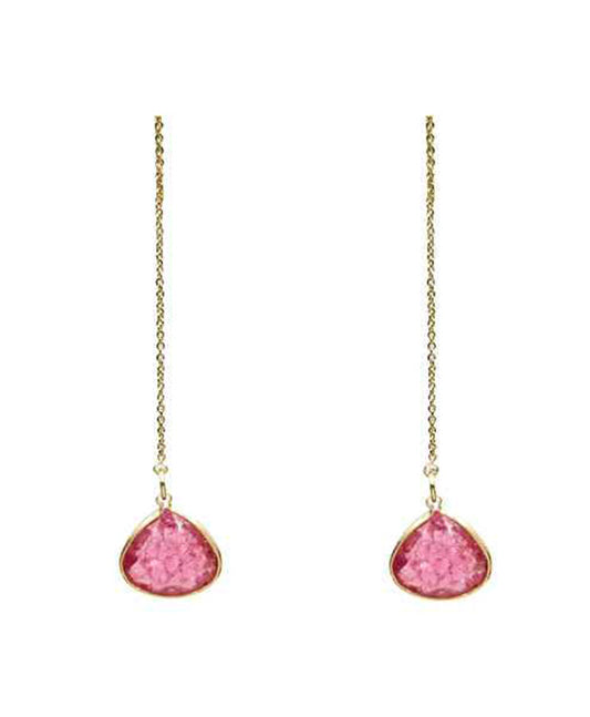 Clear Glass Stone Bar Earring