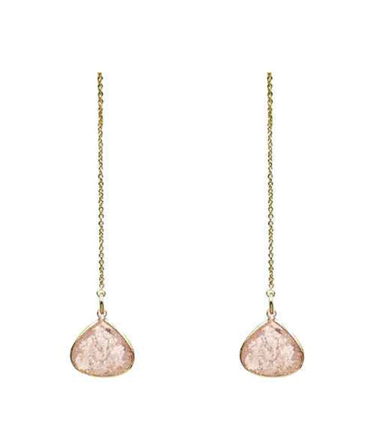 Clear Glass Stone Bar Earring