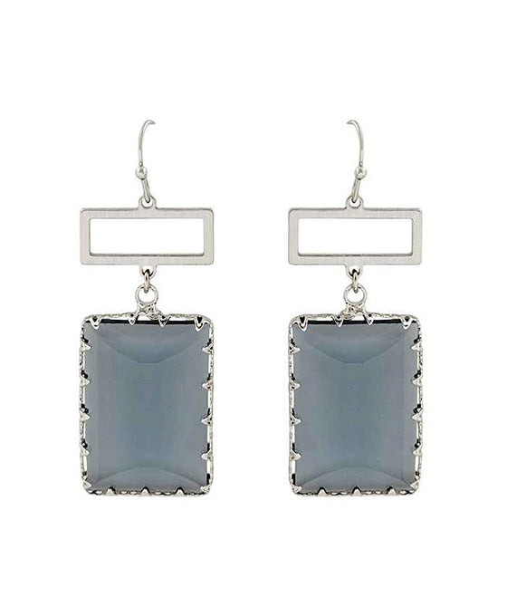 Rectangular Glass Earring