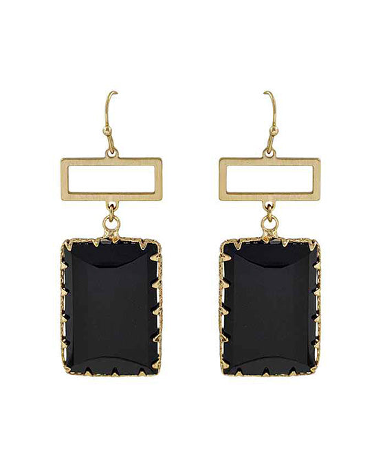 Rectangular Glass Earring