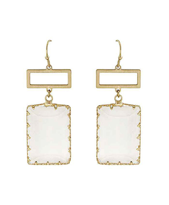 Rectangular Glass Earring
