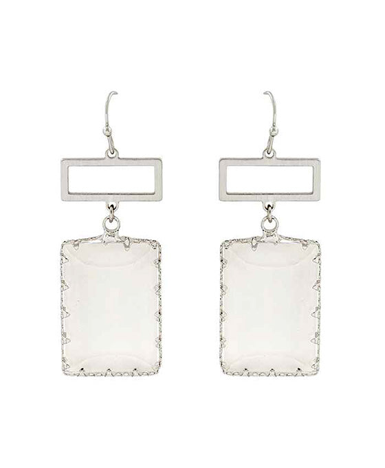 Rectangular Glass Earring