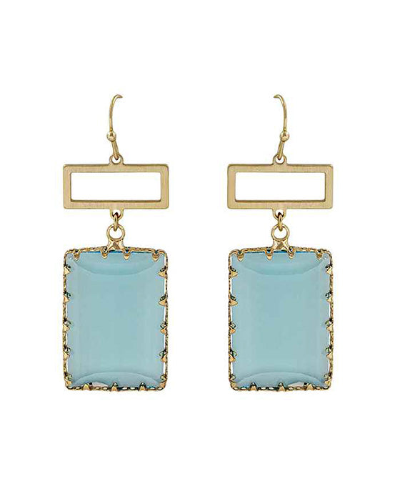 Rectangular Glass Earring