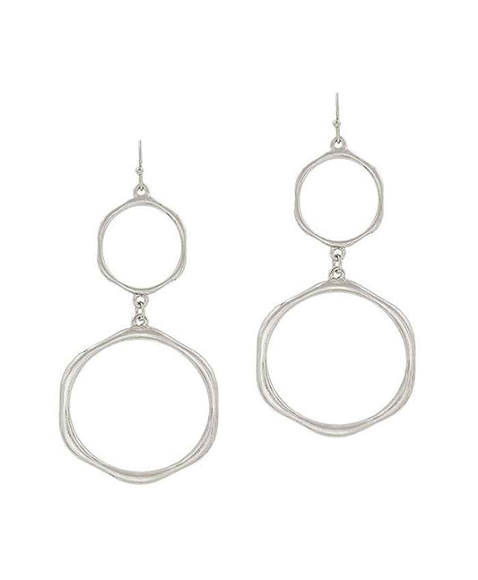 Double Round Metal Earring