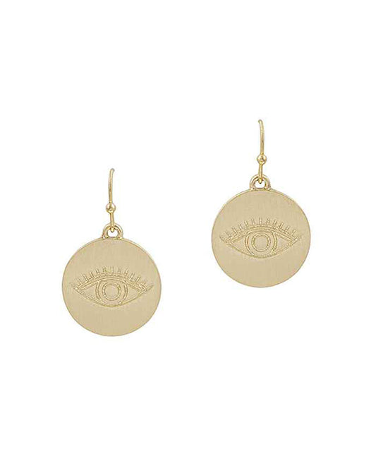 Evil Eye Metal Earring