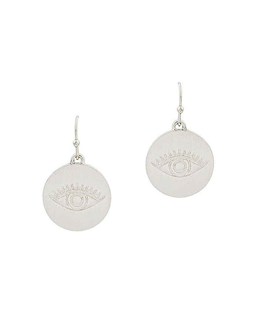 Evil Eye Metal Earring
