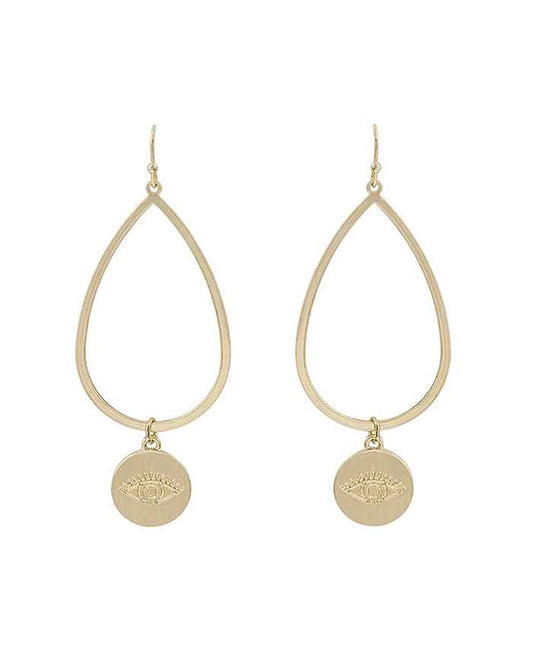 Evil Eye Teardrop Earring