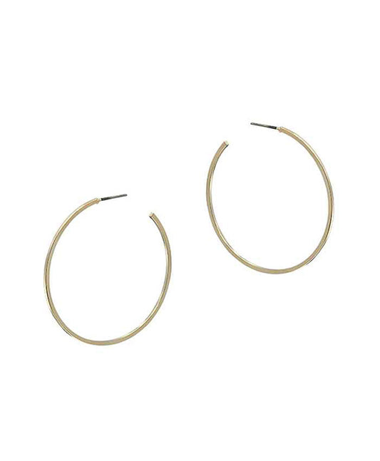 40mm Metal Round Hoop Earring