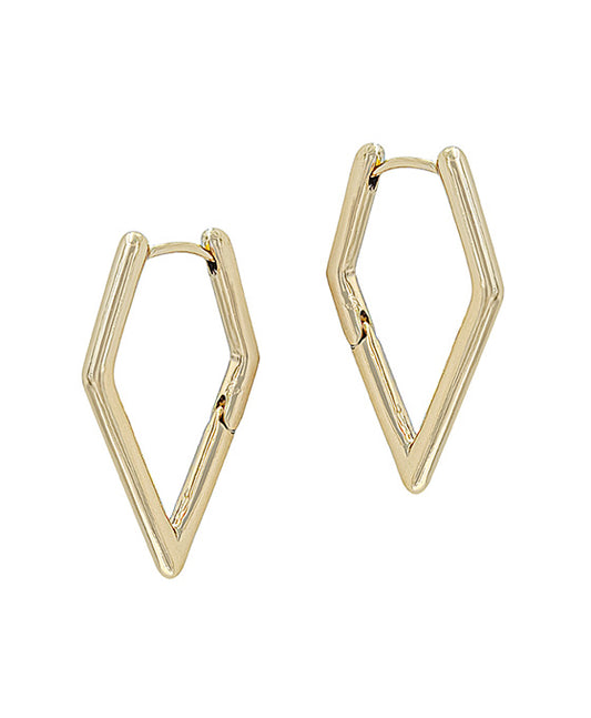 Geometric Shape Metal Hoop Earring