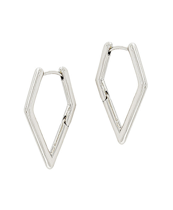 Geometric Shape Metal Hoop Earring