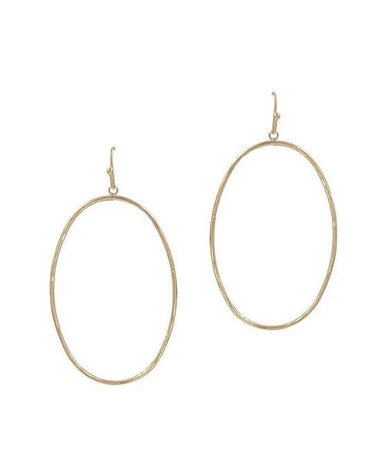 Metal Oval Earring