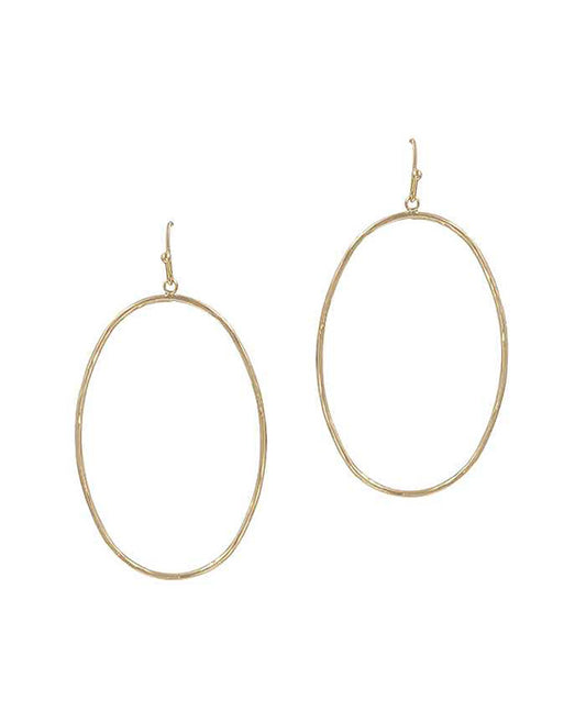 Metal Oval Earring