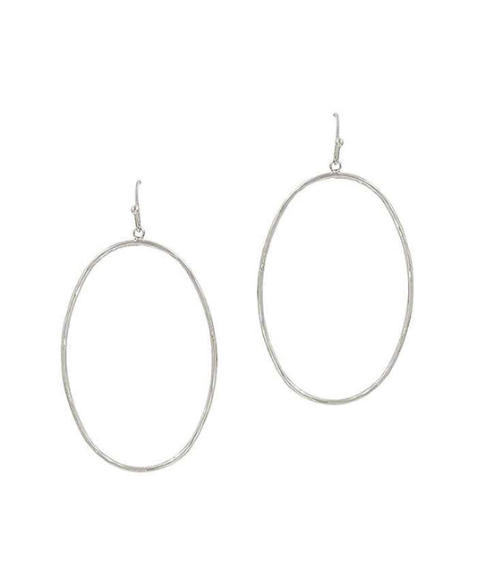 Metal Oval Earring
