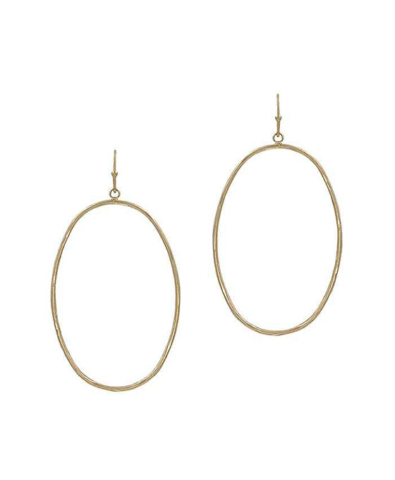 Metal Oval Earring