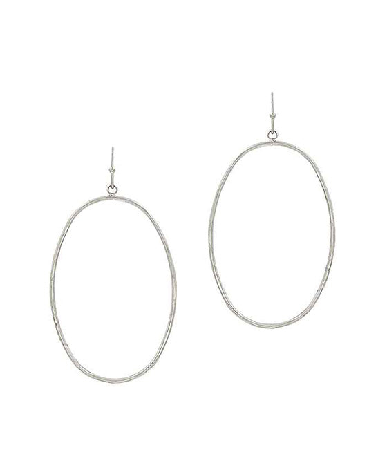 Metal Oval Earring