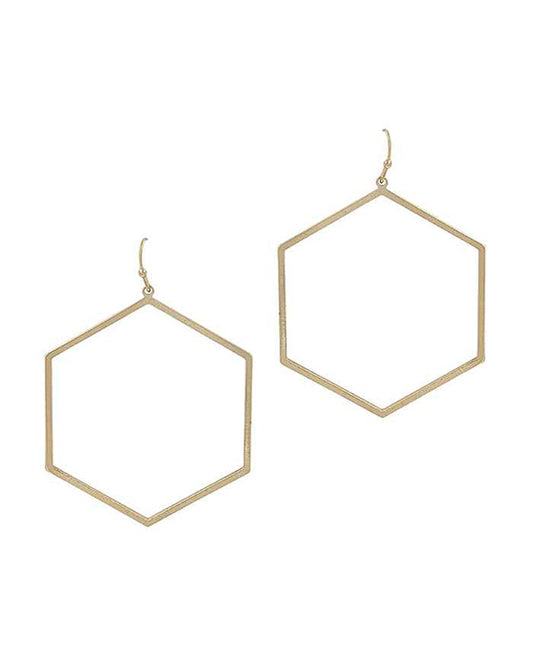 42mm Hexagon Shape Earring