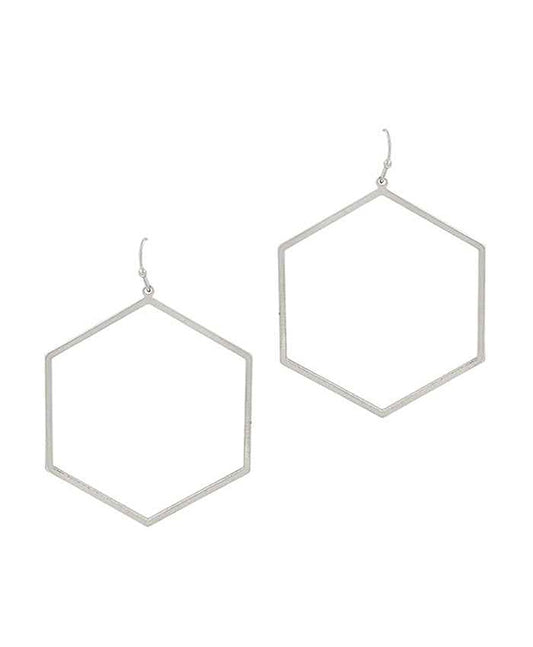 42mm Hexagon Shape Earring