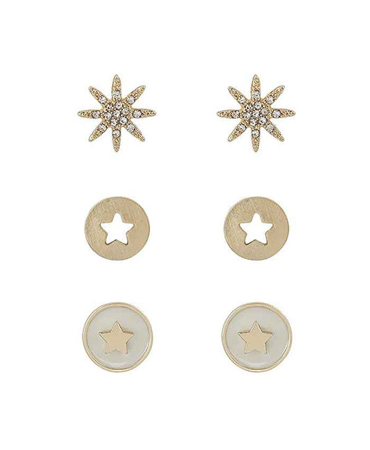 3 Set Metal Earring