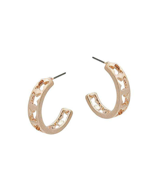 20mm Butterfly Engrave Hoop Earring