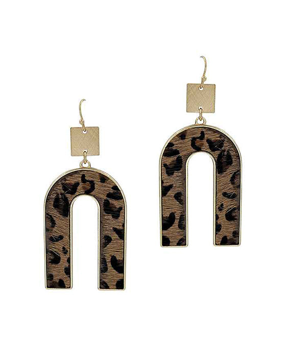 Leopard U-Shape Earring
