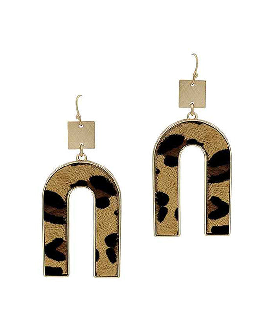 Leopard U-Shape Earring