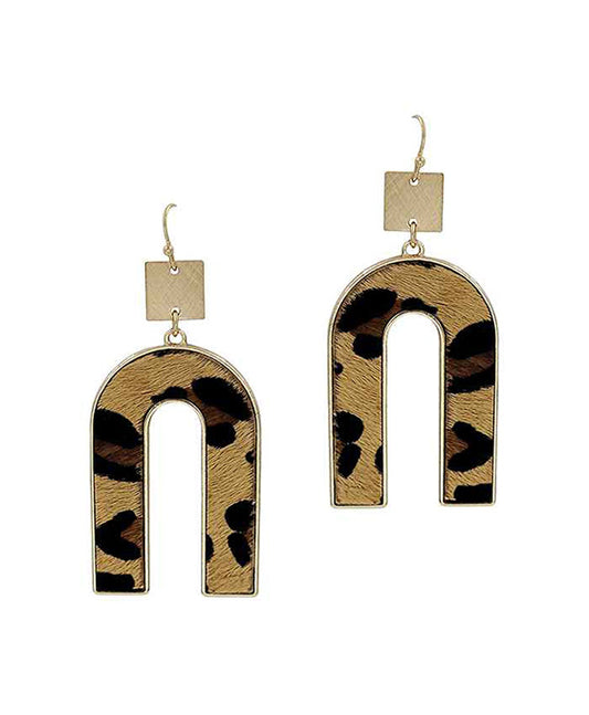 Leopard U-Shape Earring