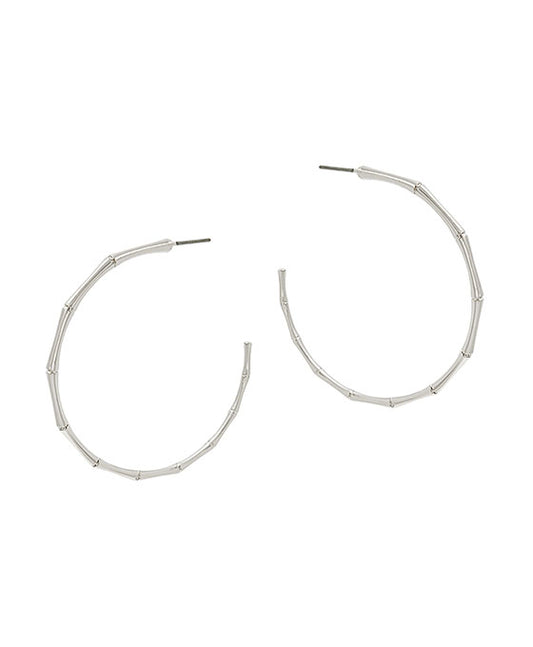 Bamboo Shape Hoop Earring
