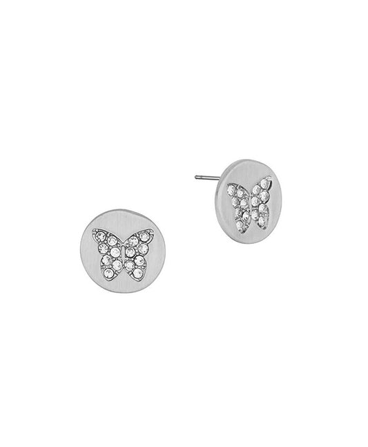 Pave Butterfly Post Earring