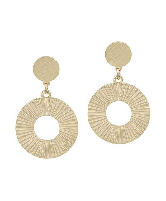 Fluted Metal Post Earring