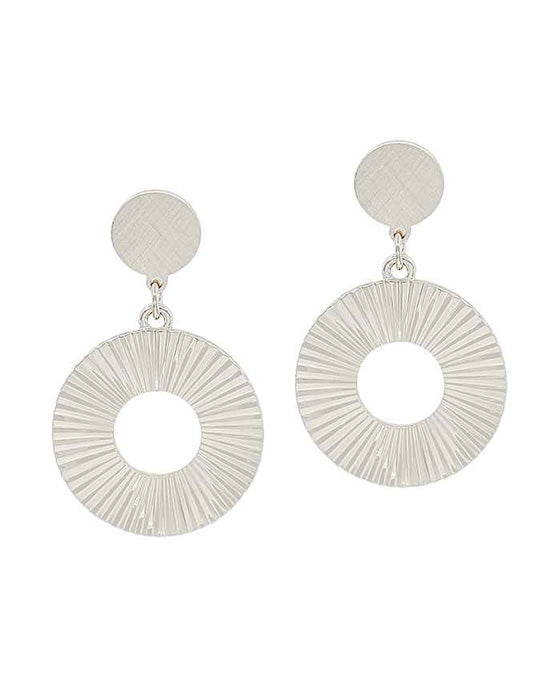 Fluted Metal Post Earring