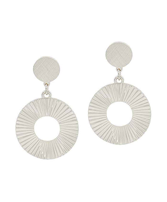 Fluted Metal Post Earring