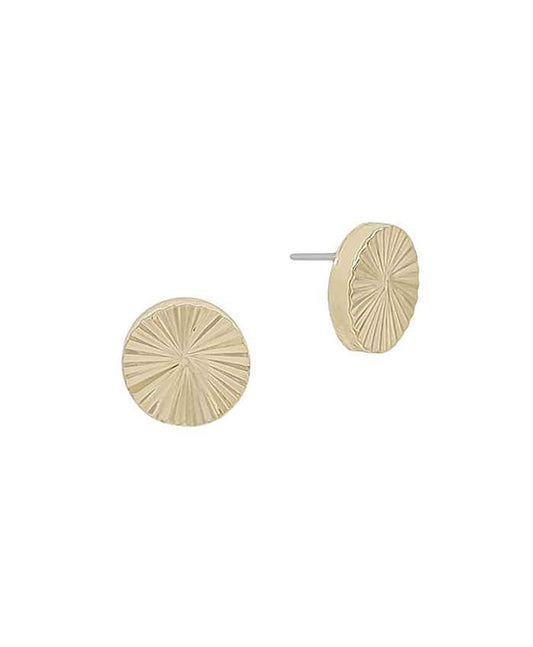 Fluted Metal Post Earring