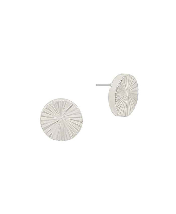 Fluted Metal Post Earring