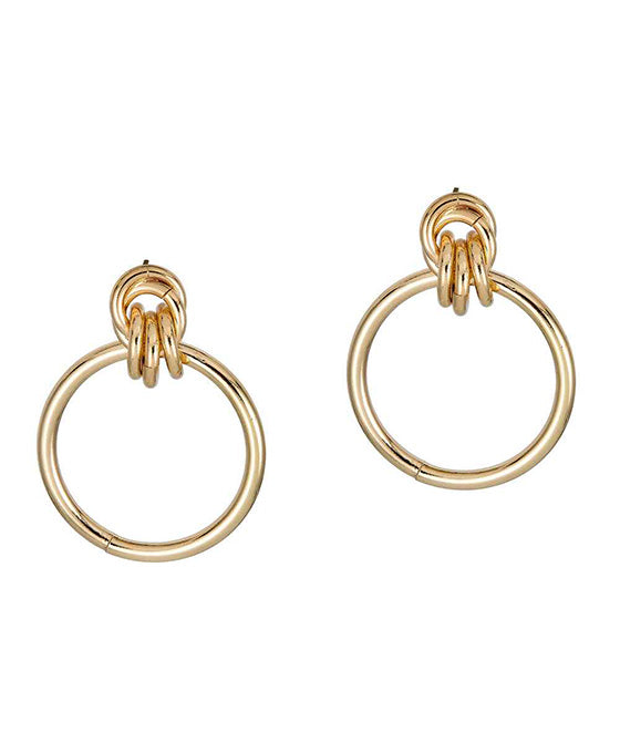 Metal Ring Knot Earring