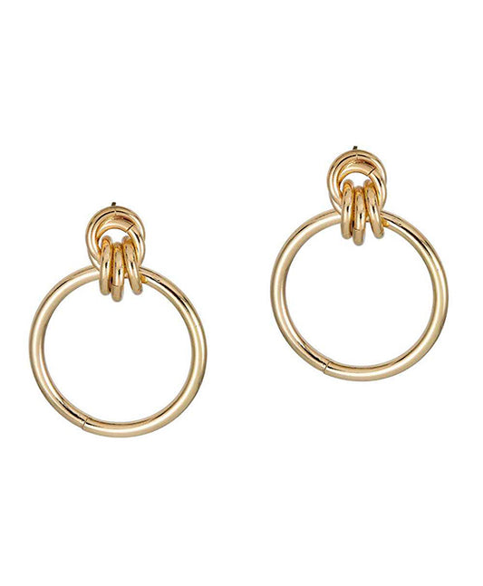 Metal Ring Knot Earring