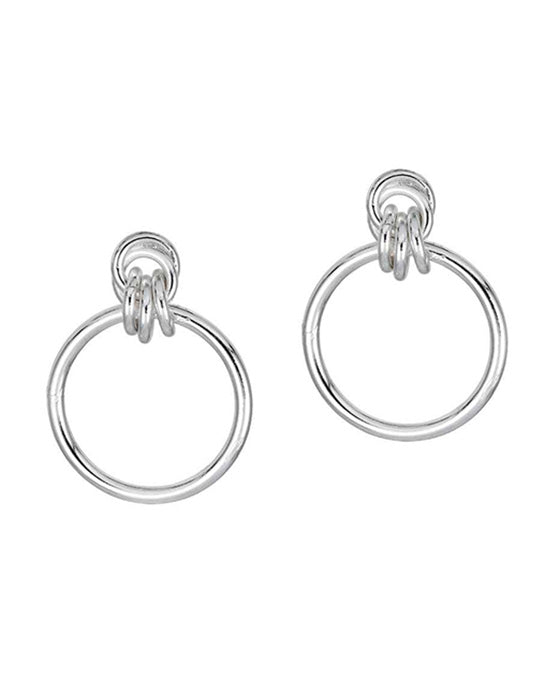 Metal Ring Knot Earring
