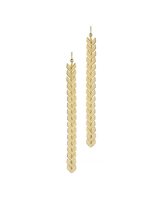 Chevron Chain Linear Earring