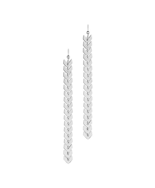 Chevron Chain Linear Earring