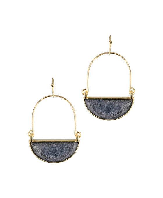Half Round Glass Earring