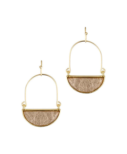 Half Round Glass Earring