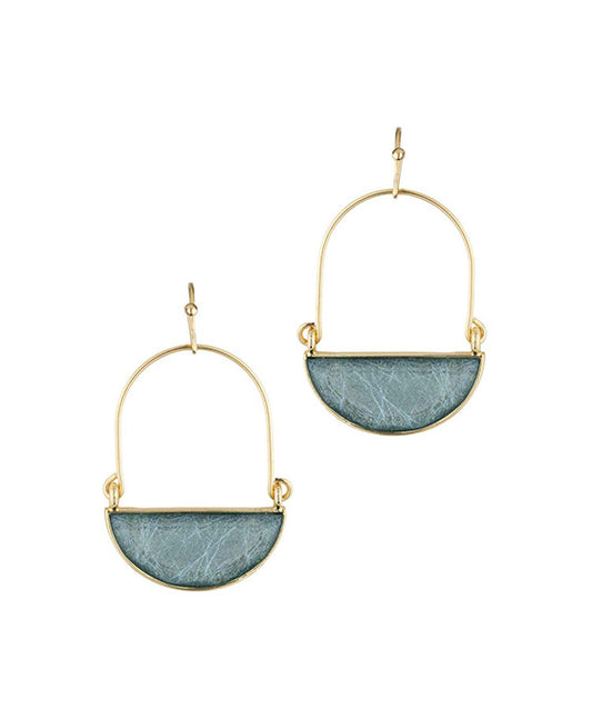 Half Round Glass Earring