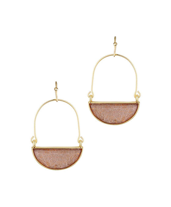 Half Round Glass Earring