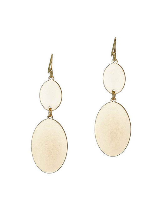 Double Oval Metal Earring