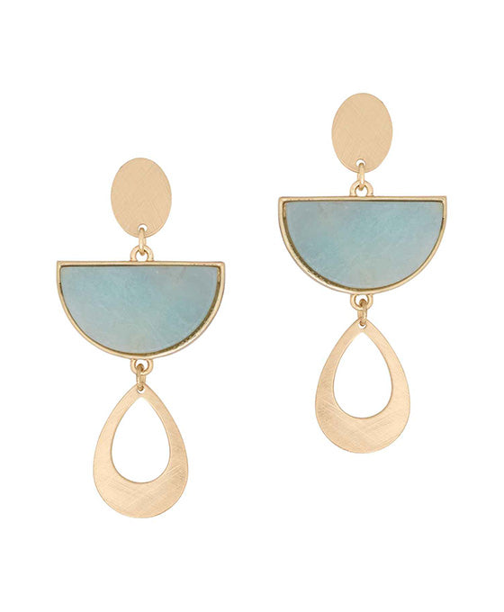 Stone & Metal Earring